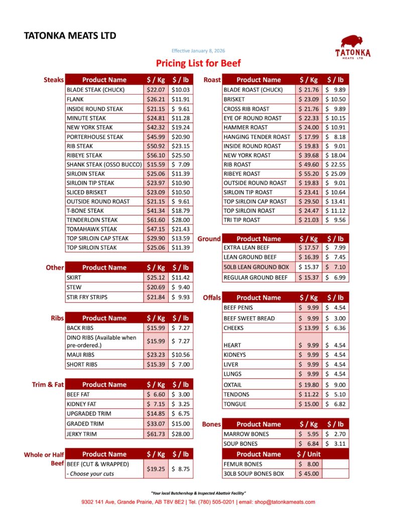beef pricing 2026 05 20