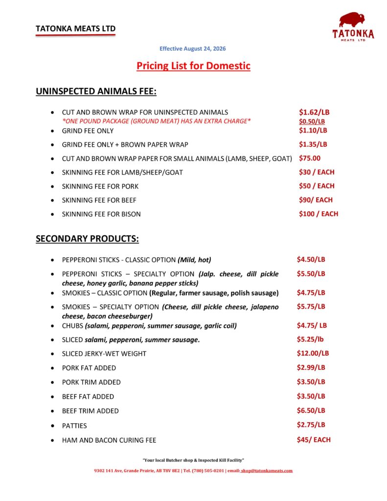 pricing list for domesctic version 3.2